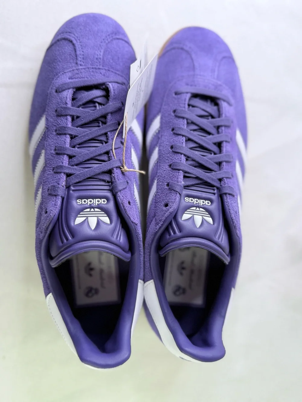 adidas Real Madrid Terrace Gazelle Low-Top Sneakers in Lavender & White